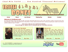 Tablet Screenshot of irishbones.com